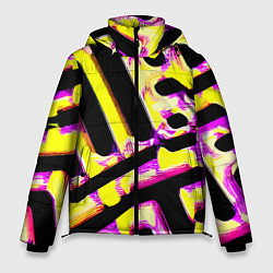 Куртка зимняя мужская Абстракция - лабиринт, цвет: 3D-светло-серый