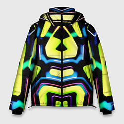 Куртка зимняя мужская Mirror abstract composition - неон, цвет: 3D-красный