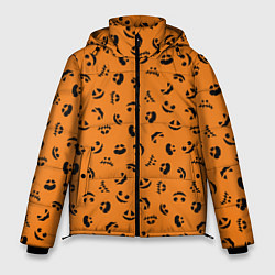 Куртка зимняя мужская Тыквенный узор, цвет: 3D-светло-серый