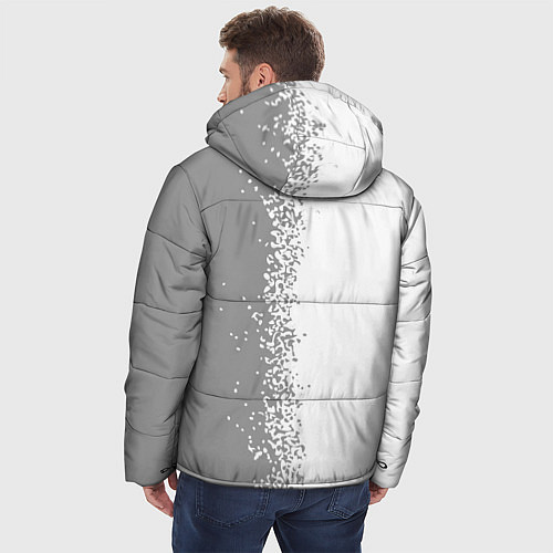 Мужская зимняя куртка Poppy Playtime glitch на светлом фоне: по-вертикал / 3D-Черный – фото 4