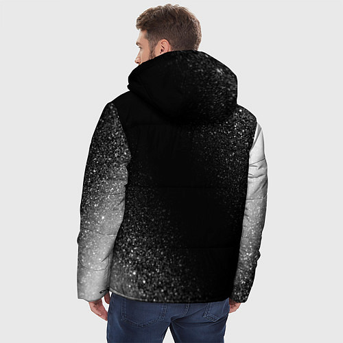 Мужская зимняя куртка Architects glitch на темном фоне: по-вертикали / 3D-Черный – фото 4