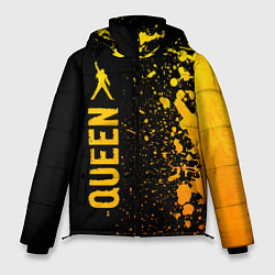 Куртка зимняя мужская Queen - gold gradient по-вертикали, цвет: 3D-черный