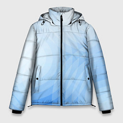 Куртка зимняя мужская Абстракция с голубыми кругами, цвет: 3D-черный