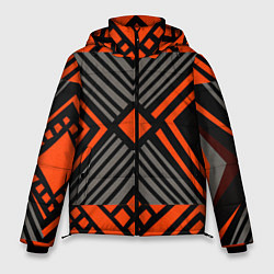 Куртка зимняя мужская Узор в этническом стиле племени масаев, цвет: 3D-черный