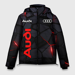 Мужская зимняя куртка Audi черные плиты с эффектом свечения