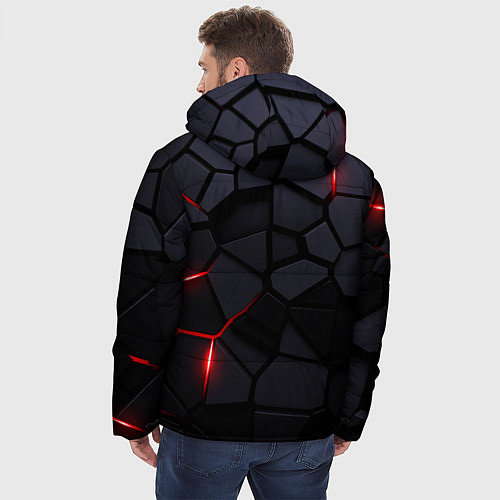 Мужская зимняя куртка Toyota черные плиты с эффектом свечения / 3D-Черный – фото 4