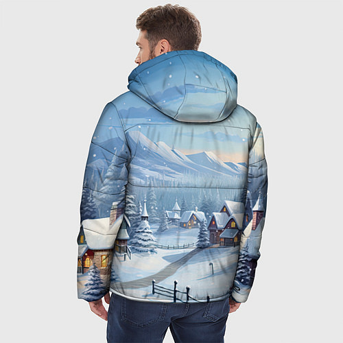 Мужская зимняя куртка Зимнее настроение / 3D-Черный – фото 4