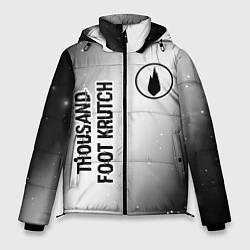 Куртка зимняя мужская Thousand Foot Krutch glitch на светлом фоне вертик, цвет: 3D-черный