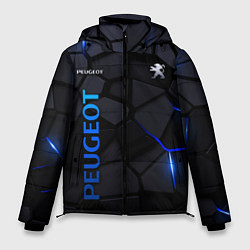 Куртка зимняя мужская Peugeot - плиты с эффектом свечения, цвет: 3D-черный