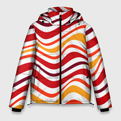 Куртка зимняя мужская Модные линии, цвет: 3D-красный