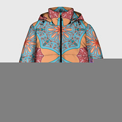 Куртка зимняя мужская Ажурный орнамент, цвет: 3D-красный