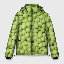 Куртка зимняя мужская Много теннисных мячей, цвет: 3D-черный