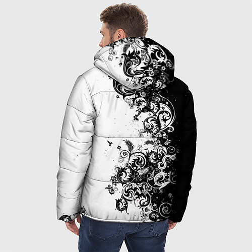 Мужская зимняя куртка Иллюстрация свободы / 3D-Черный – фото 4
