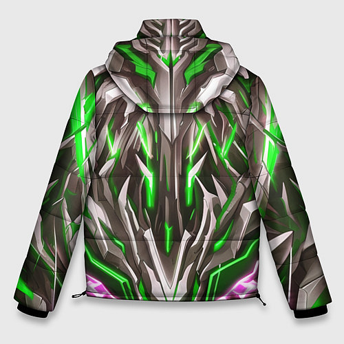 Мужская зимняя куртка Зелёная киберпанк броня / 3D-Красный – фото 2