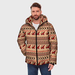Куртка зимняя мужская Мезенские олени, цвет: 3D-красный — фото 2