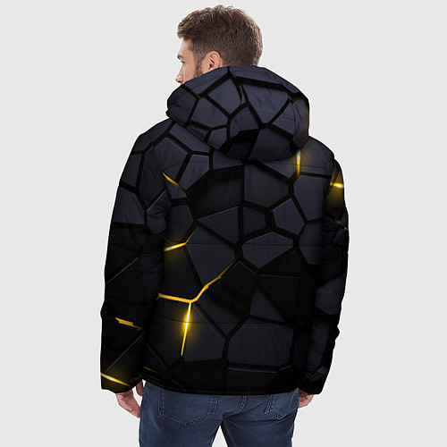 Мужская зимняя куртка Hummer - плиты с эффектом свечения / 3D-Черный – фото 4