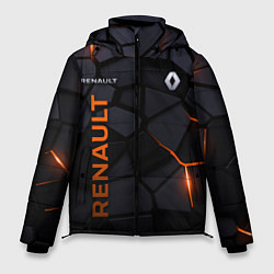 Куртка зимняя мужская Renault - плиты с эффектом свечения, цвет: 3D-черный