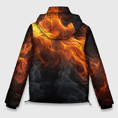 Мужская зимняя куртка Огонь и дым / 3D-Красный – фото 2