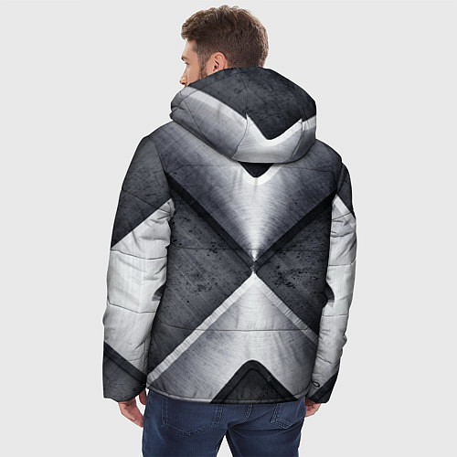 Мужская зимняя куртка Стальные блоки / 3D-Черный – фото 4
