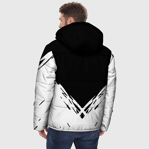 Мужская зимняя куртка BMW стильная геометрия спорт / 3D-Черный – фото 4
