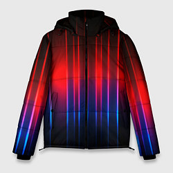 Куртка зимняя мужская Неоновый узор неоновая шкала, цвет: 3D-черный