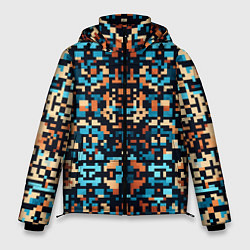 Куртка зимняя мужская Пиксельный арт, цвет: 3D-красный
