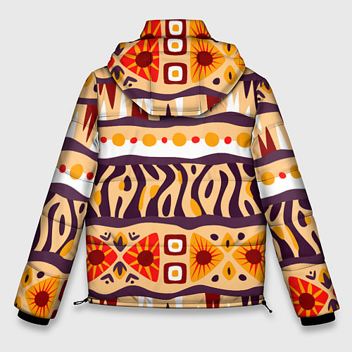 Мужская зимняя куртка Africa pattern / 3D-Красный – фото 2