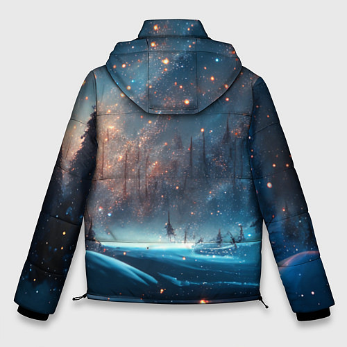 Мужская зимняя куртка Сказочный лес / 3D-Красный – фото 2
