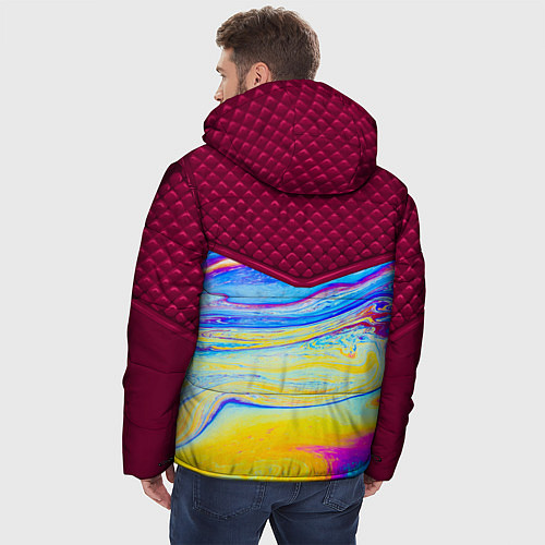 Мужская зимняя куртка Разводы мыльного пузырька / 3D-Черный – фото 4