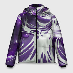 Куртка зимняя мужская Бело-фиолетовая краска, цвет: 3D-светло-серый