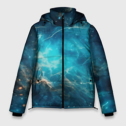 Куртка зимняя мужская Голубая небула, цвет: 3D-светло-серый