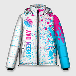 Куртка зимняя мужская Green Day neon gradient style по-вертикали, цвет: 3D-черный