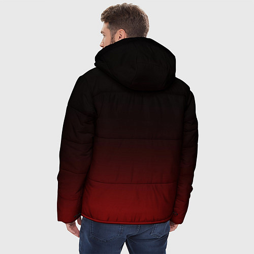 Мужская зимняя куртка Градиент от тёмного до тёмно красного / 3D-Черный – фото 4