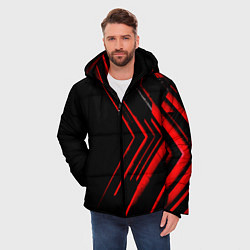Куртка зимняя мужская Красные стрелки, цвет: 3D-черный — фото 2
