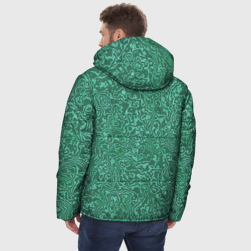 Мужская зимняя куртка Малахитовая текстура / 3D-Светло-серый – фото 4
