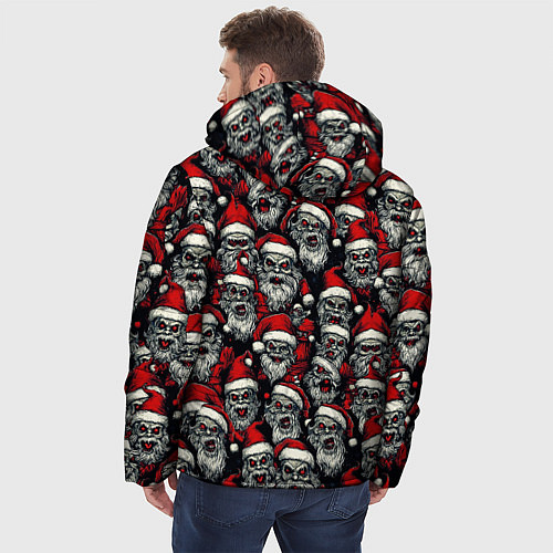 Мужская зимняя куртка Плохой Санта Клаус / 3D-Черный – фото 4
