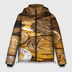 Куртка зимняя мужская Виртуальные монеты, цвет: 3D-светло-серый