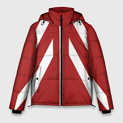 Куртка зимняя мужская Дизайн с полосами шестидесятых, цвет: 3D-черный