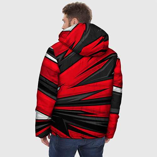 Мужская зимняя куртка Red sport - honda / 3D-Красный – фото 4