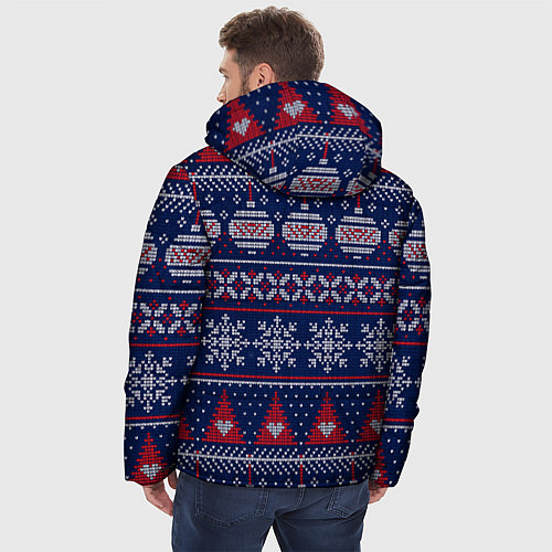 Мужская зимняя куртка New Years sweater / 3D-Красный – фото 4