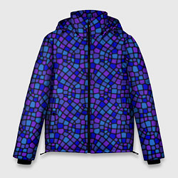 Куртка зимняя мужская Паттерн витражной мозаики, цвет: 3D-черный