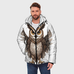 Куртка зимняя мужская Совушка с крыльями, цвет: 3D-черный — фото 2