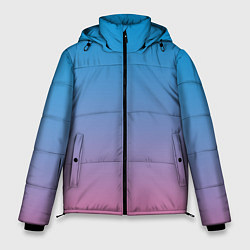 Куртка зимняя мужская Небесно-розовый градиент, цвет: 3D-светло-серый
