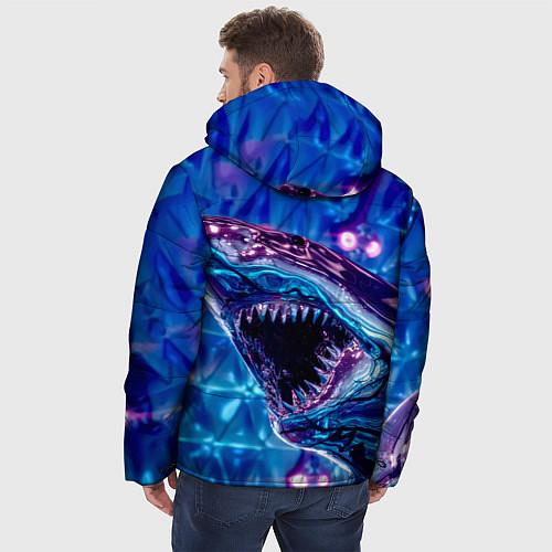 Мужская зимняя куртка Фиолетовая акула / 3D-Светло-серый – фото 4