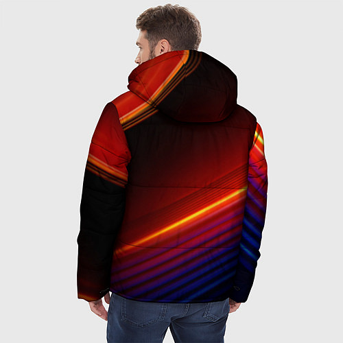 Мужская зимняя куртка Volvo neon gradient auto / 3D-Черный – фото 4