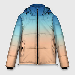 Куртка зимняя мужская Сине-бежевый градиент, цвет: 3D-светло-серый