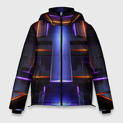 Куртка зимняя мужская Объемная неоновая конструкция, цвет: 3D-светло-серый