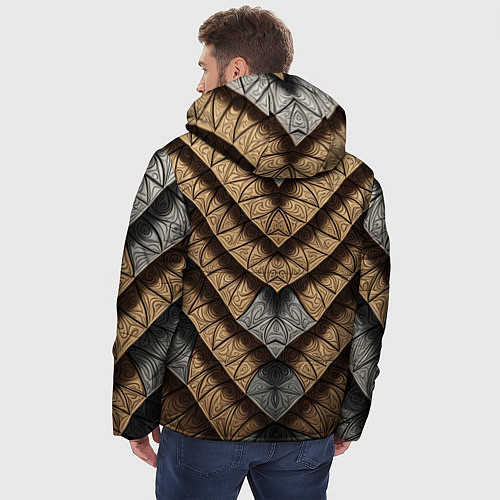 Мужская зимняя куртка Броненосец / 3D-Черный – фото 4