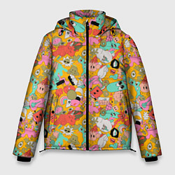 Куртка зимняя мужская Сладкие мороженки, цвет: 3D-черный