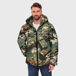 Куртка зимняя мужская Контр Страйк - милитари стиль, цвет: 3D-черный — фото 2